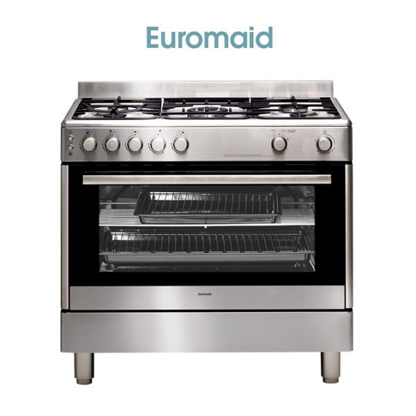 Euromaid GG90S – 90cm Stove/Cooker – Gas Oven & Gas Cooktop