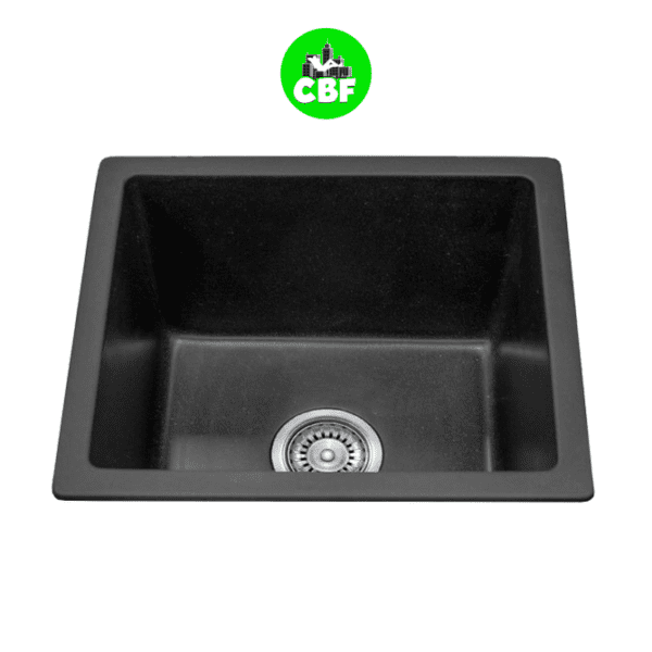 CBF S4641-B Black Kitchen Sink – Single Bowl – 460 x 410mm