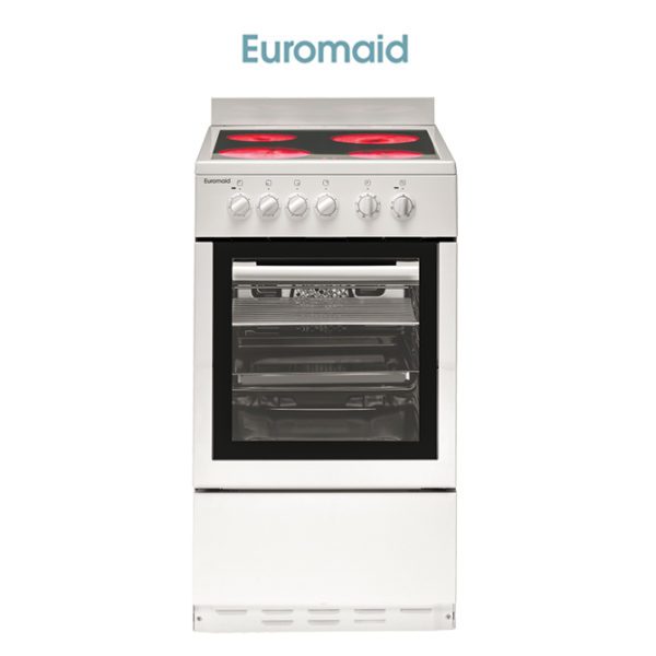 Euromaid CW50 50cm Upright Cooker – Electric Oven & Ceramic Cooktop-store