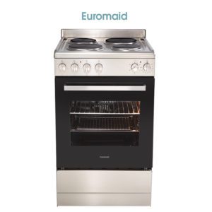 Euromaid EFF54SS 54cm Upright CookerStove - Electric Single Cavity Oven & Solid Cooktop-store