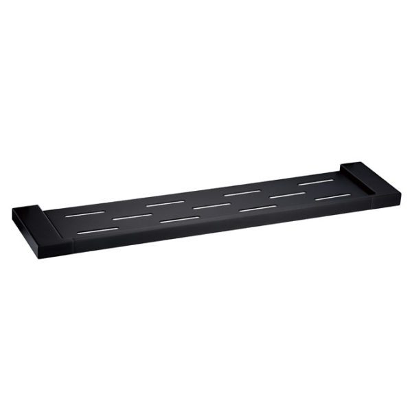5609-1-B Elegancia Square Metal Bathroom Rack Shelf Holder 550mm Matte Black-high