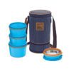 MFT31OR Milton 3+1 Flexi Tiffin Insulated Food Container & Carrier-blue