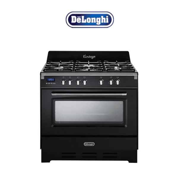 DeLonghi DEFV908BK 90cm Dual Fuel Upright Vintage Cooker-Store_Main