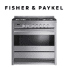Fisher-Paykel OR90SDBGFPX1 Freestanding Cooker, 90cm, Dual Fuel, Pyrolytic-image ready