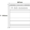 Fisher-Paykel OR90SDBGFPX1 Freestanding Cooker, 90cm, Dual Fuel, Pyrolytic-schematic