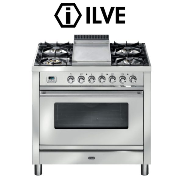 ILVE P90FWMP 90cm StoveCooker – Electric Oven-Gas Cooktop with Teppanyaki Plate
