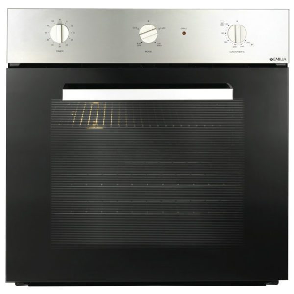 Emilia EMF61MVI 60cm Stainless Steel Gas Oven (front-view)