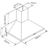 Euromaid CP9BLB 90cm Black Canopy Rangehood (schematic)