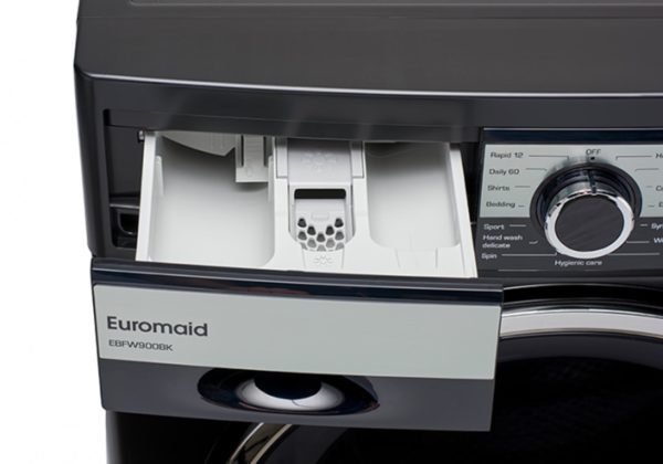 Euromaid EBFW900BK Front Load 9kg Washing Machine-detergent dispenser