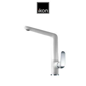 IKON HYB11-101CW KARA Sink Mixer- White & Chrome