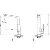 IKON HYB11-101CW KARA Sink Mixer- White & Chrome (schematic)