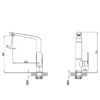 IKON HYB11-101MB KARA Sink Mixer – Matte Black (schematic)