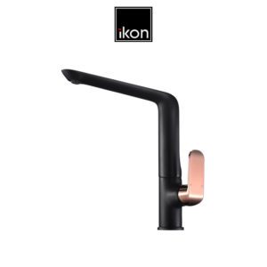 IKON HYB11-101MB-R KARA Sink Mixer – Matte Black/Rose Gold