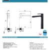 IKON HYB11-202MB KARA High Rise Basin Mixer – Matte Black (detail)