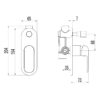 IKON HYB11-501MB KARA Diverter Wall Mixer – Matte Black (schematic)