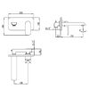 IKON HYB11-601 KARA Wall Basin Mixer with Spout (schematic)