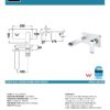 IKON HYB11-601CW KARA Wall Basin Mixer with Spout- White & Chrome (details)