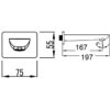 IKON HYB11-801CW KARA Bath Spout- White & Chrome (schematic)