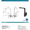 IKON HYB66-101MB SETO Sink Mixer – Matte Black (details)