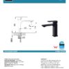 IKON HYB66-201MB SETO Basin Mixer – Matte Black (details)
