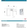 IKON HYB66-301CW SETO Wall Mixer- White & Chrome (details)