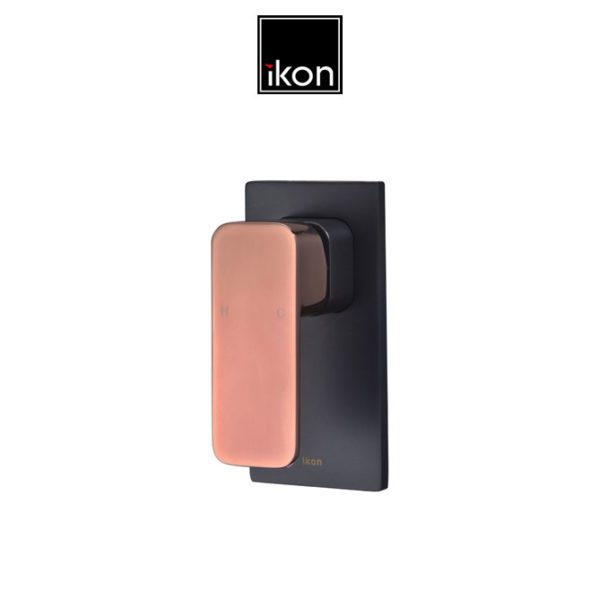 IKON HYB66-301MB-R SETO Wall Mixer – Matte Black/Rose Gold