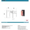 IKON HYB66-301MB-R SETO Wall Mixer – Matte BlackRose Gold (details)