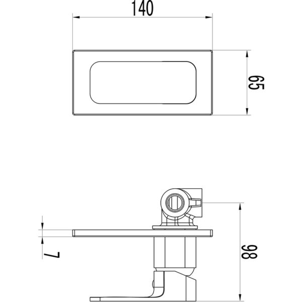 IKON HYB66-301MB SETO Wall Mixer – Matte Black (schematic)