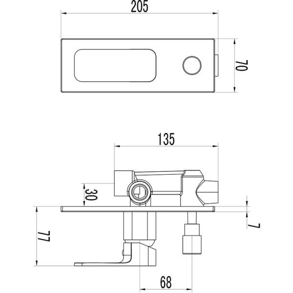 IKON HYB66-501 SETO Diverter Wall Mixer Chrome (schematic)