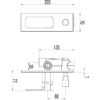 IKON HYB66-501MB-R SETO Diverter Wall Mixer – Matte BlackRose Gold (schematic)