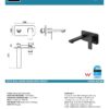 IKON HYB66-601MB SETO Wall Basin Mixer with Spout- Matte Black (details)