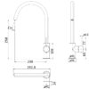 IKON HYB88-101MB HALI Sink Mixer – Matte Black (schematic)