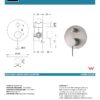 IKON HYB88-501BN HALI Wall Mixer with Diverter- Brushed Nickel (details)