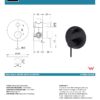 IKON HYB88-501MB HALI Wall Mixer with Diverter- Matte Black (details)