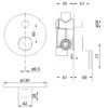 IKON HYB88-501MB HALI Wall Mixer with Diverter- Matte Black (schematic)