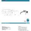 IKON HYB88-602 HALI Wall Basin Mixer with Spout – Chrome (details)