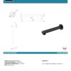IKON HYB88-801MB HALI Wall Basin Mixer with Spout – Matt Black (detail)
