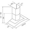 IAG AAG6SE1 60cm Glass Canopy Rangehood (schematic)