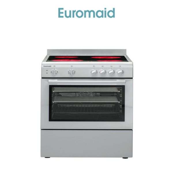 Euromaid CW60 60cm Freestanding Electric Oven and Ceramic Cooktop