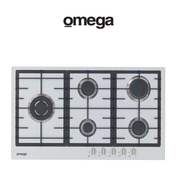 Omega OCG90FXB 90cm 5 Burner Gas Cooktop (web-Ready)