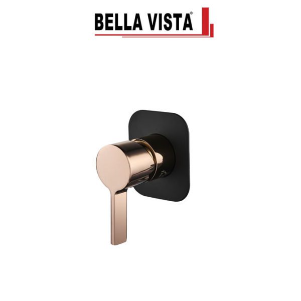 Bella Vista SHM-14-RG-B Vivo Oro Rosa – Shower Bath Mixer in Rose gold and Black Finish