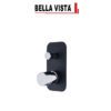 Bella Vista SHM-15-DV-B-C Zenon Noir – Shower and Bath Mixer with Diverter in Chrome and Black Finish