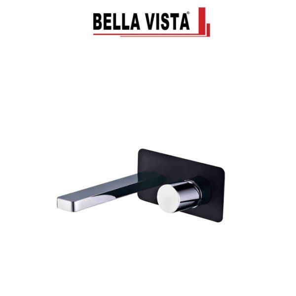 Bella Vista WMSC-13-B-C Zenon Mixer and Spout Combo in Black and Chrome Finish
