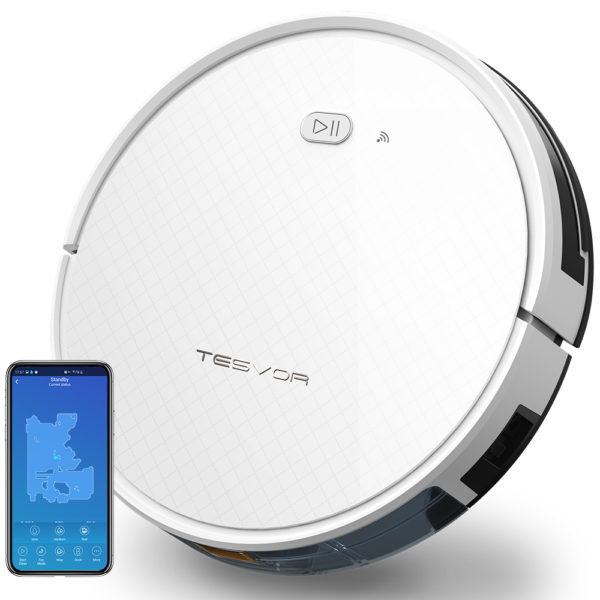 Tesvor X500 Pro Robot Vacuum Cleaner and Mop 1800Pa Strong Suction Self-Charging Wi-Fi Connected