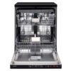 Euromaid EDWB16G 60cm Freestanding Black Glass Dishwasher 16 Place Settings-open