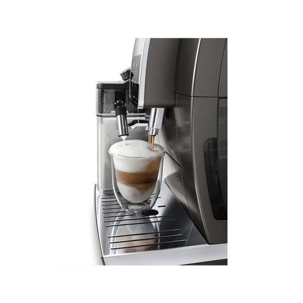 Delonghi ECAM37095T Dinamica Plus Fully Automatic Coffee Machine Maker (side-view)