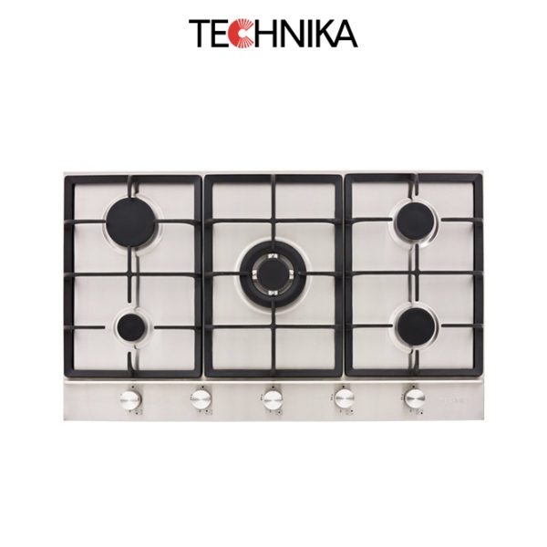 Technika H950STXFPRO 5 Gas Burner Cooktop – 900mm – Brushed Stainless Steel-web ready