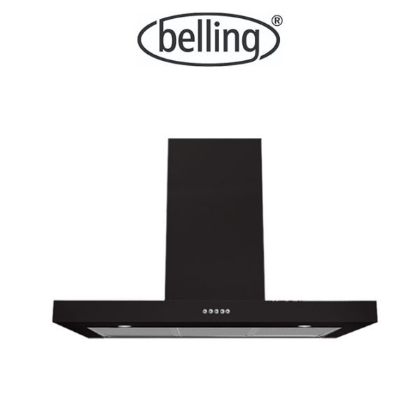 Belling BL90B 90cm Linear Rangehood 40 Fascia – Black (web-ready)