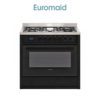 Euromaid EGE9TBK 900mm Dual Fuel Freestanding Cooker – Matte Black – web ready