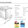 Glen Dimplex GDW14S 60cm Freestanding Stainless Steel European Dishwasher-schematic